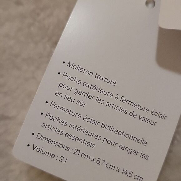 LULULEMON NWT WHITE OPAL/GOLD HARDWARE FLEECE EVERYWHERE BELT BAG LARGE 2L - Picture 12 of 14